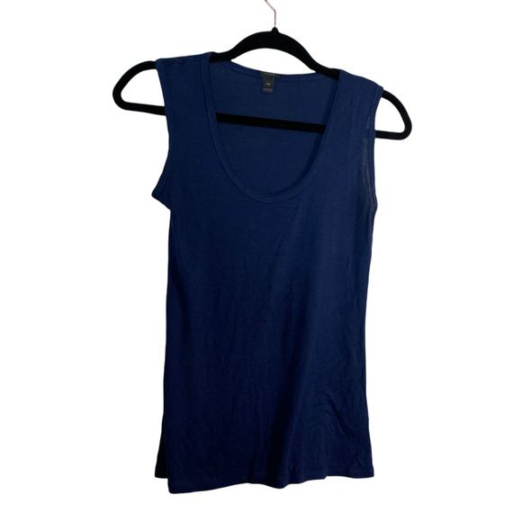 J. Crew Tops J Crew Womens Sleeveless Tank Top Size Xxs Navy Scoop Neck Classic Basic Poshmark
